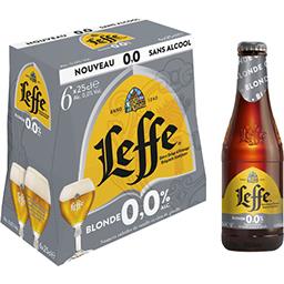 Leffe Leffe Bière blonde sans alcool les 6 bouteilles de 25 cl